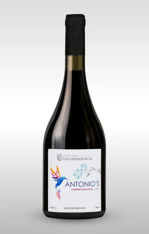 Rótulo do vinho Antonio's Cabernet Sauvignon 2021, Vinícola Inconfidência