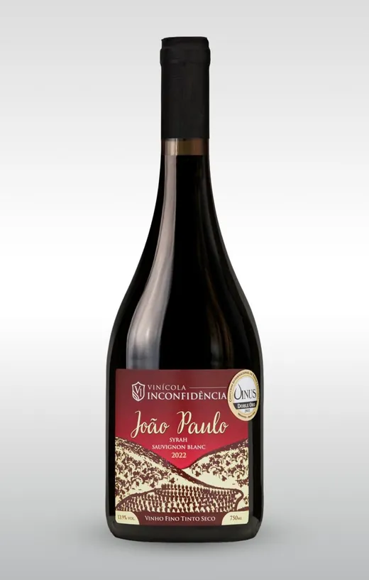 Rótulo do vinho João Paulo Syrah e Sauvignon Blanc 2022, Vinícola Inconfidência