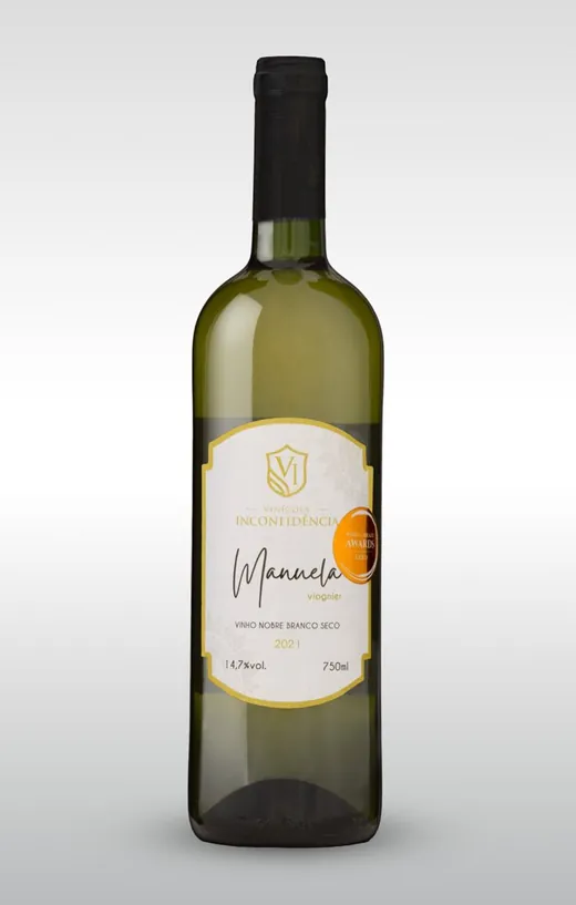 Rótulo do vinho Manuela Viognier 2021, Vinícola Inconfidência