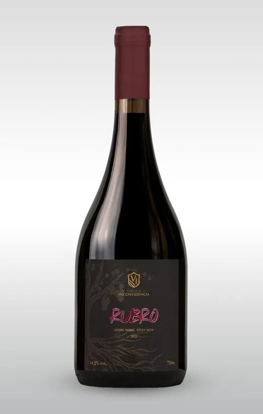 Rótulo do vinho Rubro Tinto seco 2022, Vinícola Inconfidência